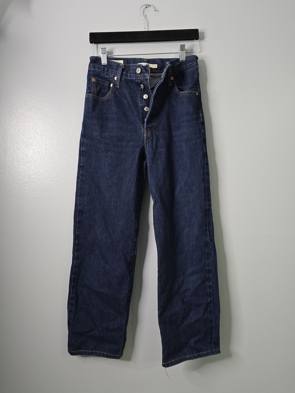 Levi's Dark Blue Ribcage Straight-Leg  Jeans